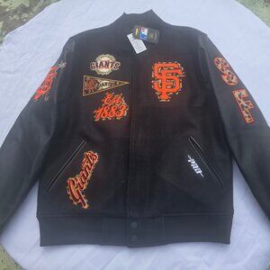 Pro Standard Luxury Collection SF Giants Men Varsity Jacket- Large